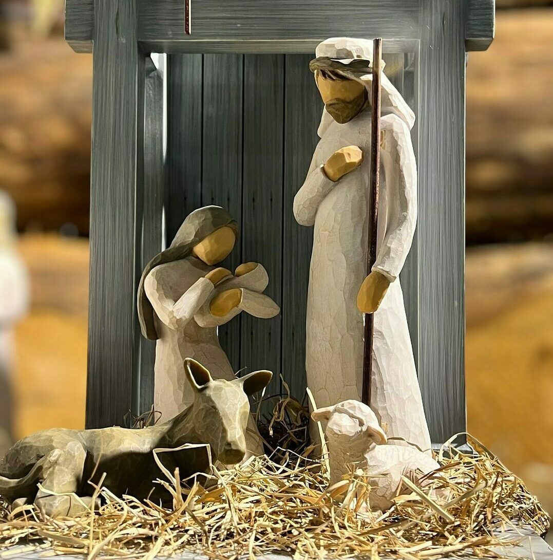 Weihnachstkrippe. Maria, Joseph und Jesus